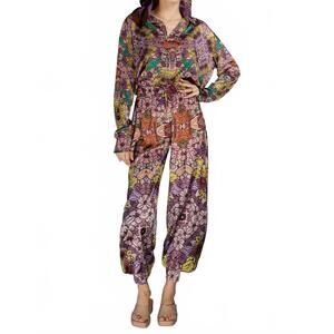 NEW NUVULA drape cropped pants in floral golden garden
